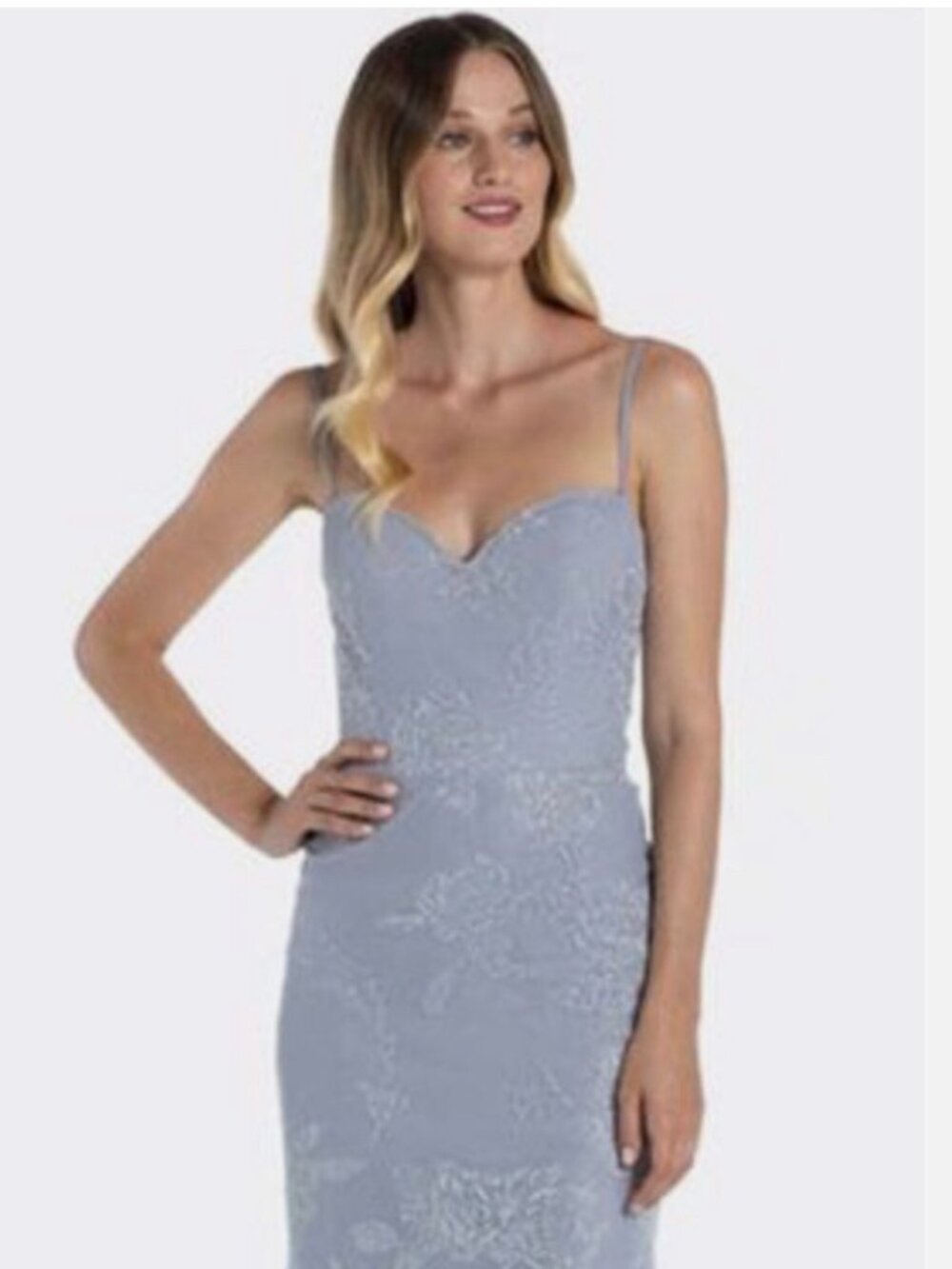 Hayley Paige Occasions Pewter Formal Gown 52110